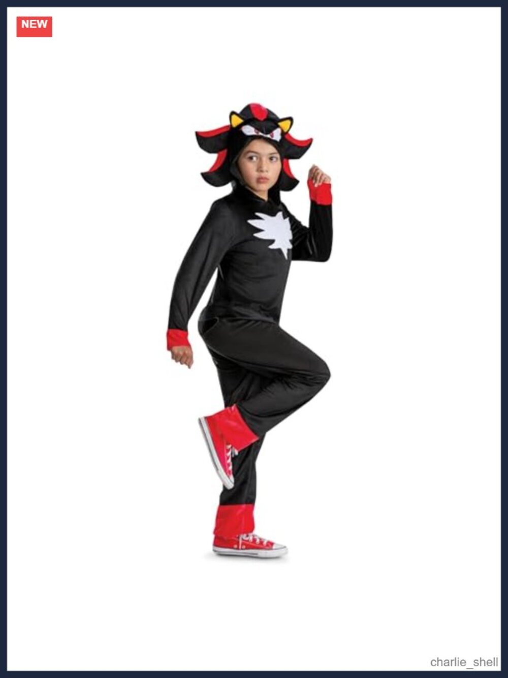 Officially Licensed Shadow Costume Kids Hooded Jumpsuit Halloween Outfit